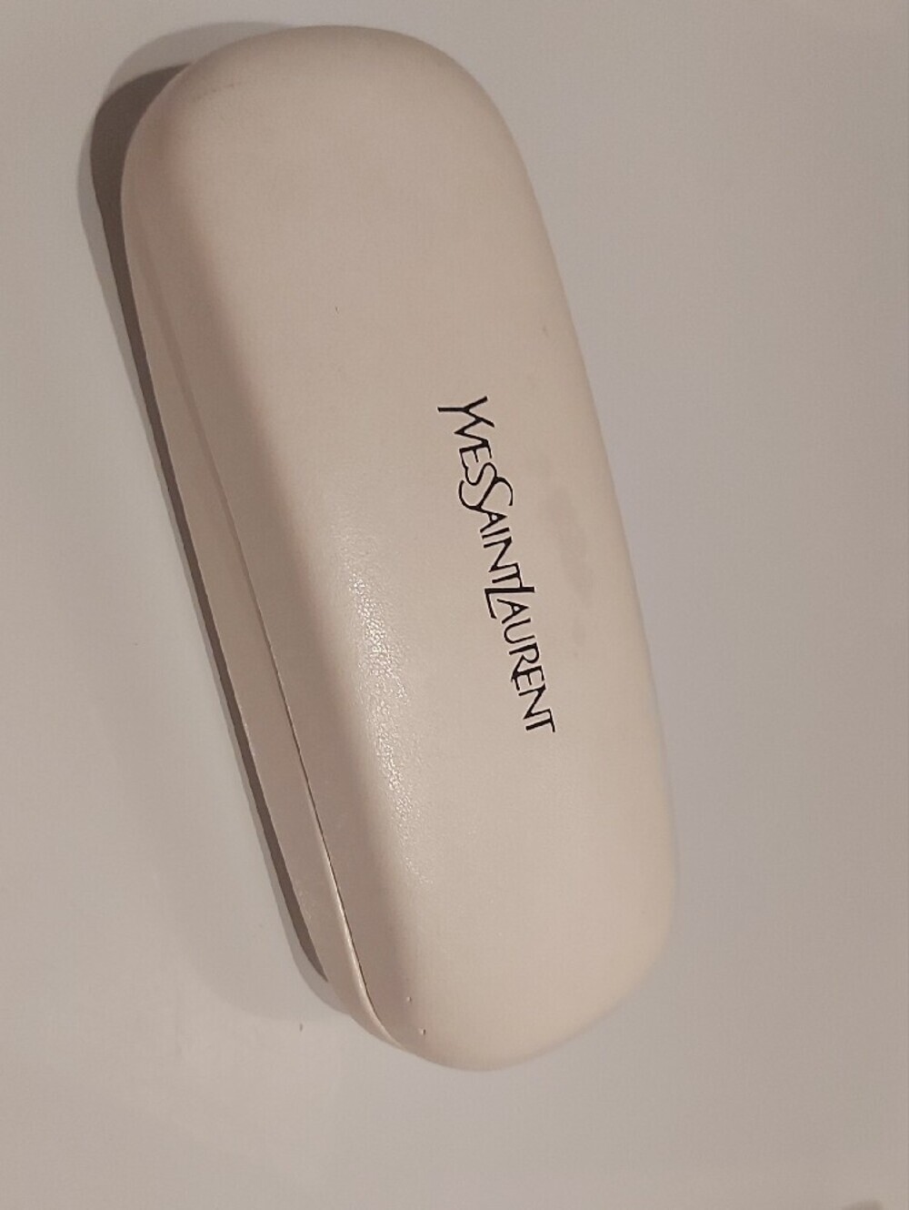 Saint Laurent Cream Eyewear Case with Black Logo - Picture 2 of 5
